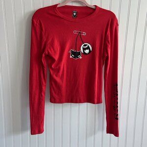 Emily The Strange Graphic Long Sleeve T-Shirt Cosmic Debris 2024 Size Medium